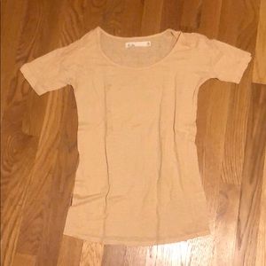 Madewell Peach/tan short sleeved t-shirt
